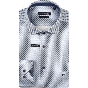 Giordano Heren overhemd lange mouw blauw (Maat: 3XL)