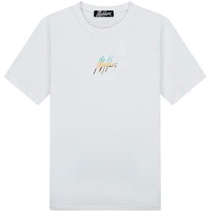 Malelions T-shirt wit (Maat: XL) - TekstFotoprint - Halslijn: Ronde hals,