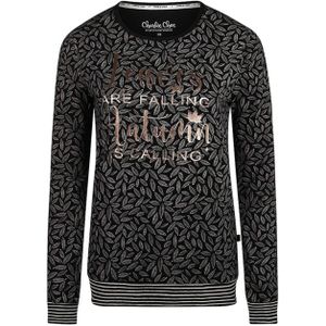 Charlie Choe Dames pyjamatop zwart (Maat: XL)
