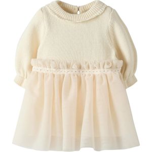 Lil' Atelier Meisjes jurk ecru (Maat: 56) - Baby