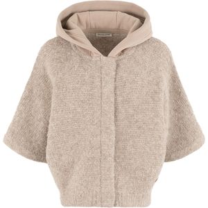 Moscow Dames vest beige (Maat: L) - Mélange - Halslijn: Capuchon,