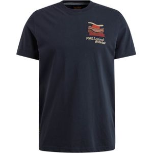 PME Legend T-shirt blauw (Maat: 2XL) - EffenTekst - Halslijn: Ronde hals,