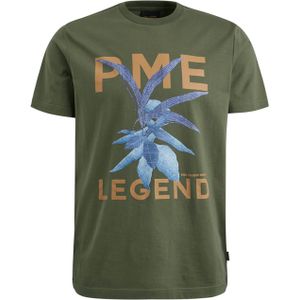 PME Legend T-shirt groen (Maat: XL) - Fotoprint - Halslijn: Ronde hals,