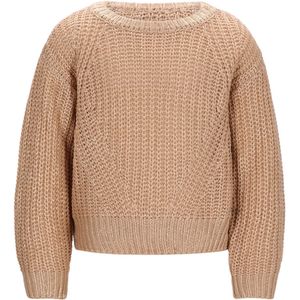 Like Flo Meisjes trui goud (Maat: 152) - Metallic - Halslijn: Ronde hals,