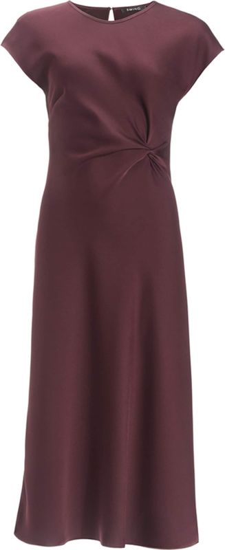 Swing - Cocktailjurk - Ronde Hals - Getailleerd Model - Korte Mouwen