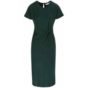 LolaLiza Dames jurk groen (Maat: 36) - Effen - Halslijn: Ronde hals,