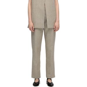 Selected Femme SLFVIVIE MW STRAIGHT PANT ecru (Maat: 42) - Effen