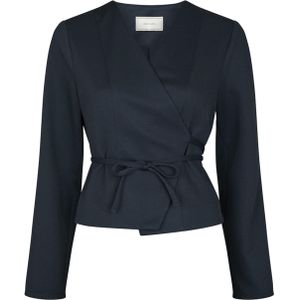 Neo Noir - Blouse - Blauw - Effen - Halslijn: V-hals