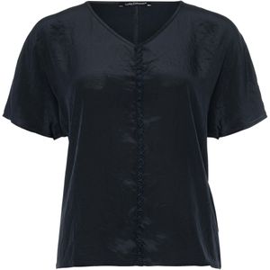 LUISA CERANO T-shirt blauw (Maat: 36) - Effen - Halslijn: V-hals,