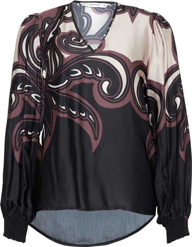 Summum Woman - Blouse - Bordeaux - V-hals