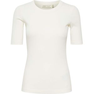 InWear T-shirt ecru (Maat: XS) - Effen - Halslijn: Ronde hals,