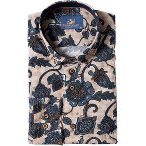 Eden Valley Heren overhemd lange mouw beige (Maat: XL)