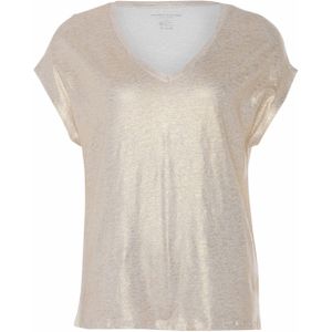 Majestic Filatures T-shirt goud (Maat: 36) - Glitter - Halslijn: V-hals,