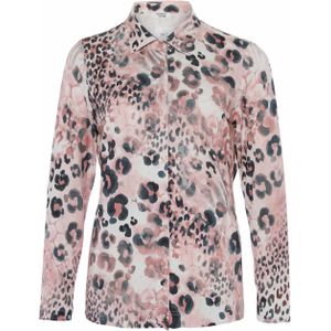 Sommermann Dames blouse roze (Maat: 44) - Halslijn: Polokraag,