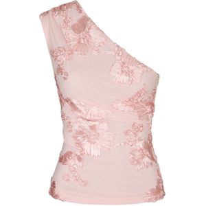 Neo Noir Dames top roze (Maat: 34) - Halslijn: One shoulder,