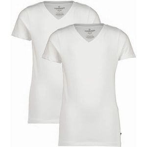 Vingino T-shirt wit (Maat: 128) - Effen - Halslijn: V-hals,