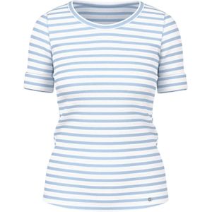 Marc Cain Additions Dames t-shirt blauw (Maat: 38) - Halslijn: Ronde hals,