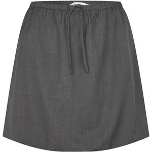 Samsøe Samsøe Dames rok grijs (Maat: L) - Effen