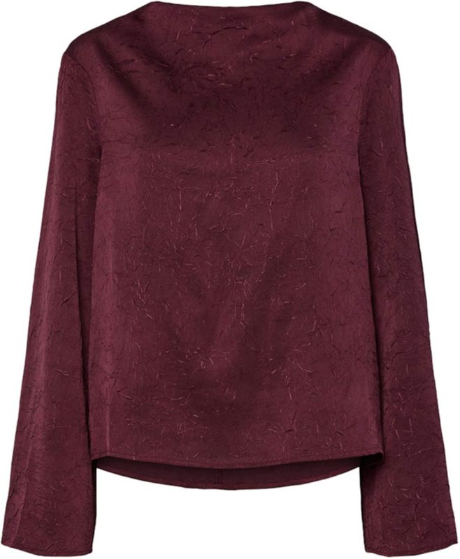 YAS - YASNIMBO - Blouse - Wijnrood - Lange Mouw