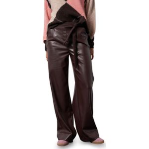 Studio Anneloes - Lexie - Chino Broek - Donkerbruin - Faux Leder