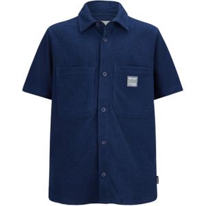 Retour Overhemd korte mouw blauw (Maat: 134-140) - Effen