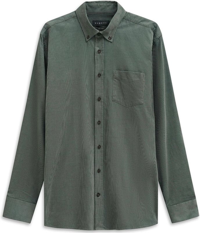 bugatti - Chemise à manches longues - Mousse - Overhemd