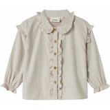 Loose Fit - Overhemd - Geweven Stof - Lange Mouwen - Knoopsluiting - Ruches