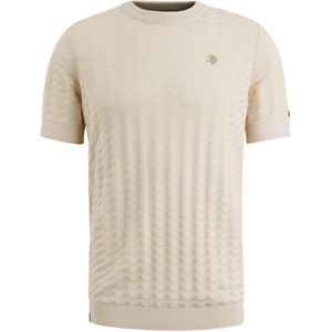 Cast Iron T-shirt beige (Maat: XL) - Effen - Halslijn: Ronde hals,