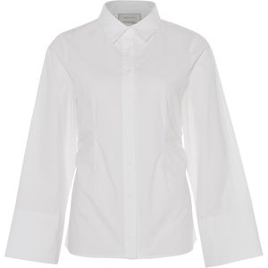 Neo Noir Dames blouse wit (Maat: 34) - Effen - Halslijn: Polokraag,