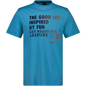 Lerros T-shirt blauw (Maat: 3XL) - Tekst - Halslijn: Ronde hals,