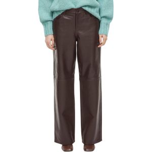 VILA - ROUGE EDIT - Broek - Donkerbruin - Wide Leg - Mid Waist
