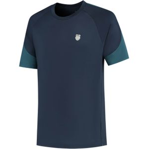 K-Swiss T-shirt blauw (Maat: XL) - Effen - Halslijn: Ronde hals,