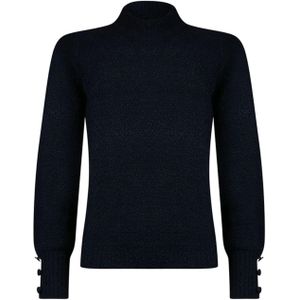 Roberto Sarto Dames trui blauw (Maat: 38) - Effen - Halslijn: Opstaande kraag,