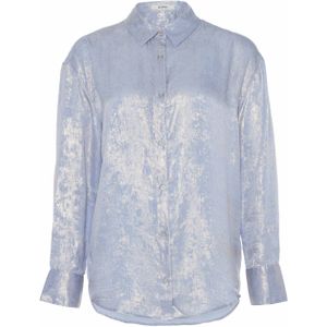 Garcia Blouse paars (Maat: XS) - Halslijn: Kraag,