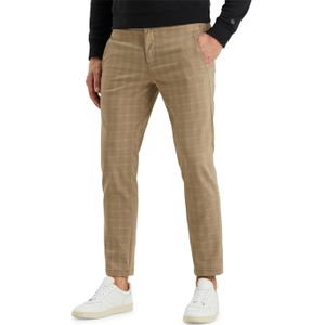 Cast Iron CHINO STRETCH PRINTED CHECK broek beige (Maat: 35-36)