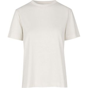 Samsøe Samsøe T-shirt ecru (Maat: S) - Effen - Halslijn: Ronde hals,