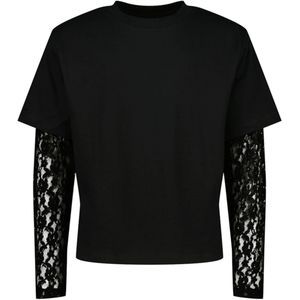 Raizzed Meisjes longsleeve zwart (Maat: 140) - Effen - Halslijn: Ronde hals,