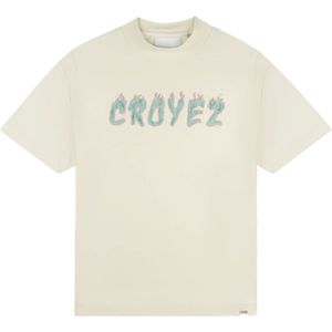 Croyez homme T-shirt ecru (Maat: XL) - Tekst - Halslijn: Ronde hals,