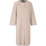 Marc Cain - Leren Damesjas - Regular Fit - Ronde Hals - Knoopsluiting