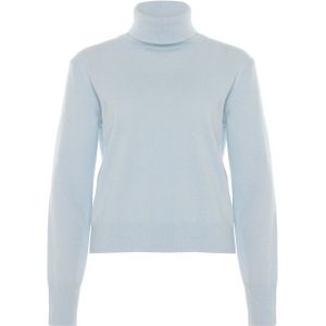 Babiche Dames coltrui blauw (Maat: S) - Effen - Halslijn: Col,