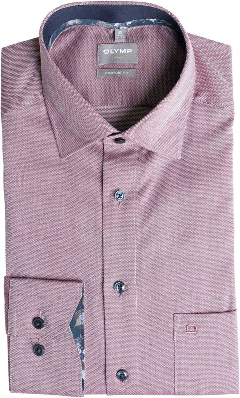 OLYMP - Luxor - Overhemd - Bordeauxrood - Comfort Fit