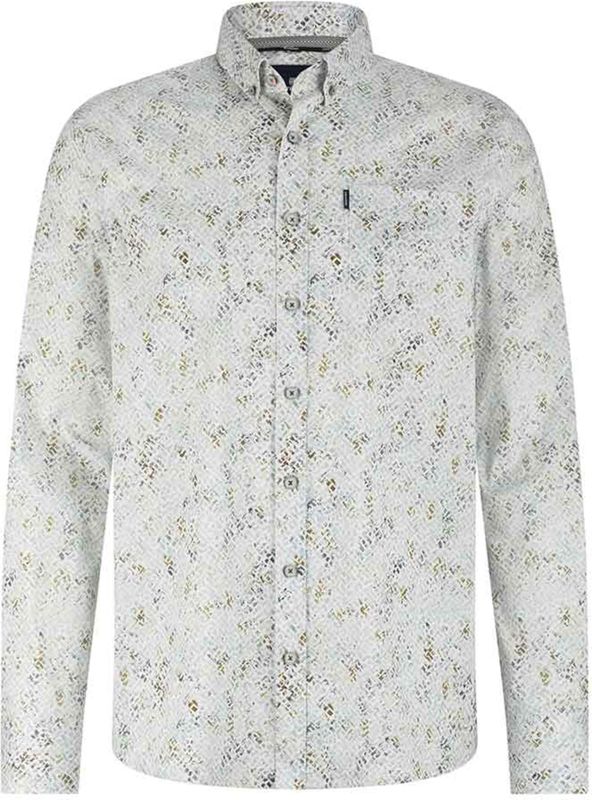 State of Art - Overhemd - Wit - Allover Print - Regular Fit