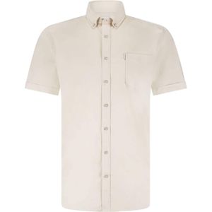State of Art Overhemd korte mouw beige (Maat: L) - Effen