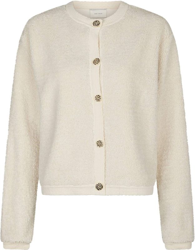 Neo Noir - Limo Fluffy Knit - Vest - Beige - Dames