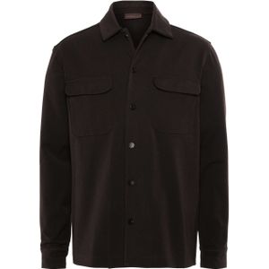 Aeden Heren overhemd lange mouw bruin (Maat: 2XL) - Effen