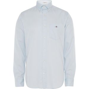 Gant Overhemd lange mouw blauw (Maat: L) - Effen