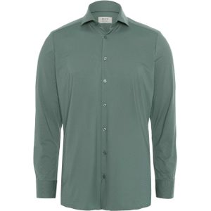 Pure Heren overhemd lange mouw groen (Maat: 45) - Effen