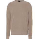 Bugatti - Trui - Beige - Effen - 3XL