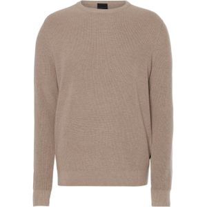 Bugatti - Pullover - Beige - Effen - 1/1 Arm - Ronde Halslijn