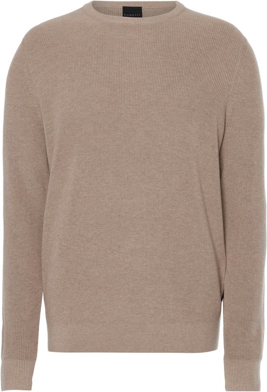 Bugatti - Trui - Beige - Effen - 3XL